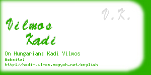 vilmos kadi business card